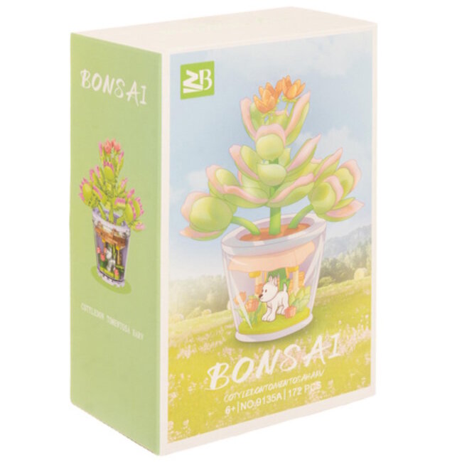 Ruhhy Creatieve bloemen bouwblokken 172 stuks – educatieve en kleurrijke 3D bouwset voor kinderen