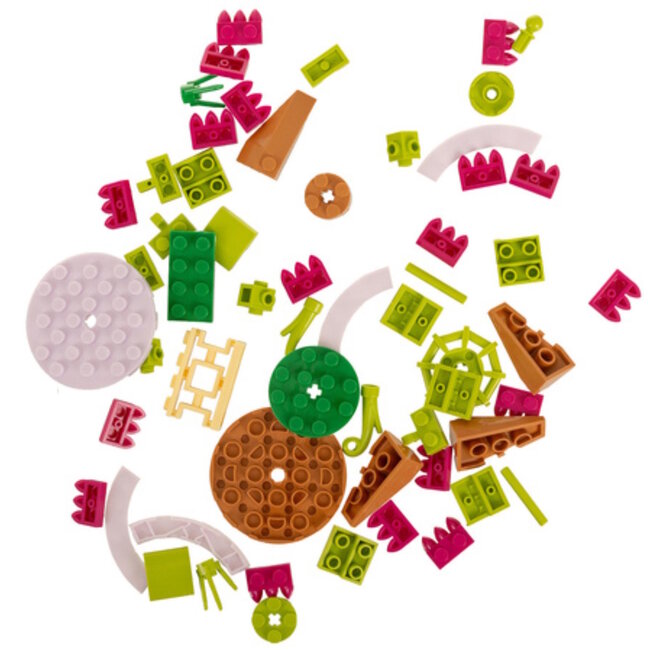 Ruhhy Creatieve bloemen bouwblokken 172 stuks – educatieve en kleurrijke 3D bouwset voor kinderen