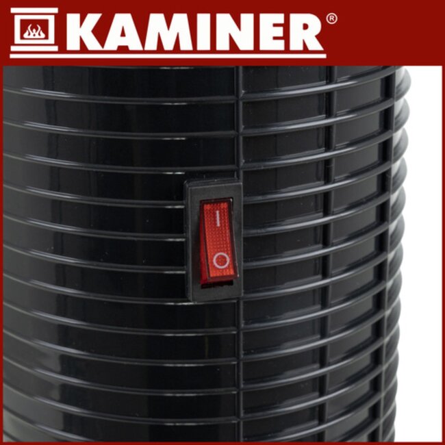 Kaminer elektrische kachel 2000W – met afstandsbediening, LED-display en realistisch vlameffect