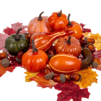 Ruhhy Herfstdecoratie 50-delig – pompoenen, eikeltjes en bladeren in warme seizoenskleuren