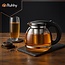 Ruhhy glazen theekan met RVS-infuser 2L – voor thee, koffie, kruiden- en fruitinfusies
