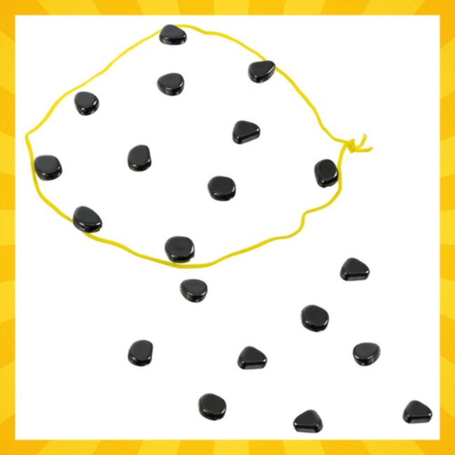 Kruzzel Magnetische stenen – set van 20 – compact denk- en strategiespel met koord en zakje