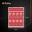 Ruhhy Zachte dubbelzijdige kerstdeken 130x170 cm – fleece plaid in rood en wit met feestelijk motief