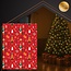 Ruhhy Grote flanellen kerstdeken 150x200 cm – warme plaid in rood met feestelijk patroon