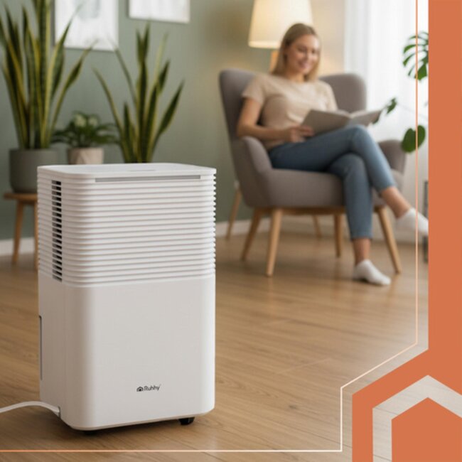 Ruhhy Dryzix 500 luchtontvochtiger 12L – stille WiFi ontvochtiger met display en automatische functies