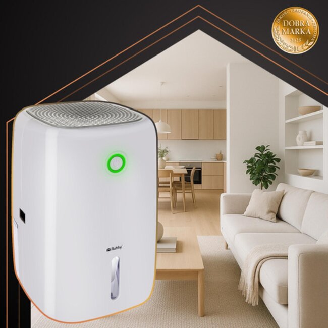 Ruhhy compacte luchtontvochtiger – stille Peltier ontvochtiger met automatische uitschakeling