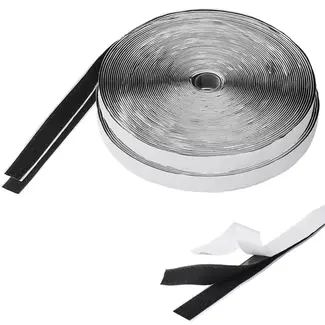 ProPlus Sterk zelfklevend klittenband 20 mm breed, nylon haak-en-lusband op rol van 20 meter