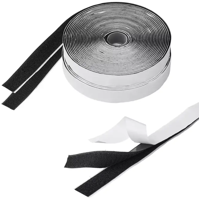 ProPlus Sterk zelfklevend klittenband 20 mm breed, nylon haak-en-lusband op rol van 8 meter