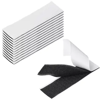 ProPlus Sterk zelfklevend klittenband 30 mm x 10 cm, nylon haak-en-lusband – set van 12 herbruikbare stroken