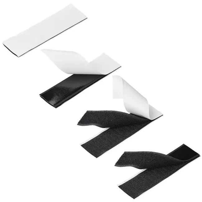 ProPlus Sterk zelfklevend klittenband 30 mm x 10 cm, nylon haak-en-lusband – set van 12 herbruikbare stroken