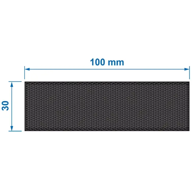 ProPlus Sterk zelfklevend klittenband 30 mm x 10 cm, nylon haak-en-lusband – set van 12 herbruikbare stroken