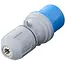 ProPlus CEE stekker 16A met LED spanningsindicatie en demontabele behuizing blauw/grijs