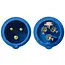 ProPlus CEE stekker 16A met LED spanningsindicatie en demontabele behuizing blauw/grijs
