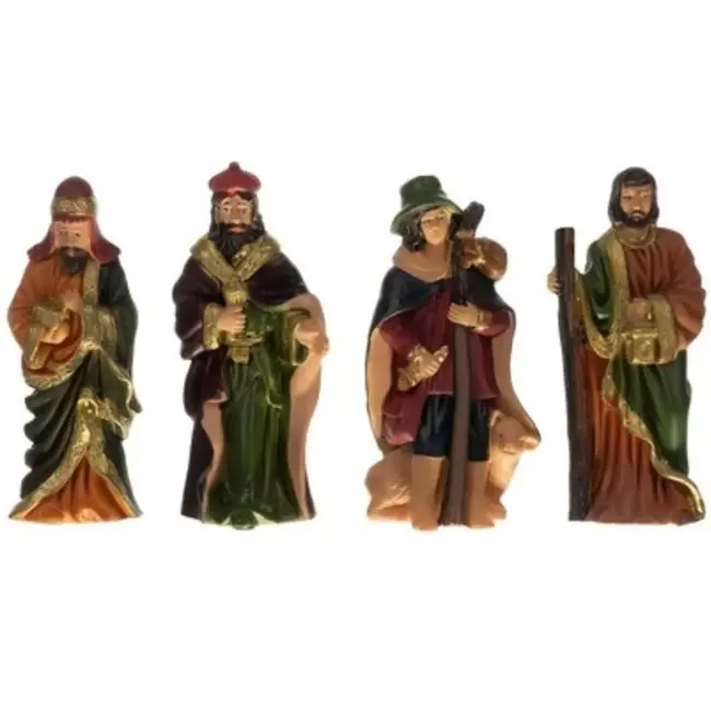 Ruhhy Kerststal Beeldjes Set – 10 Figuren voor Traditionele Kerstdecoratie