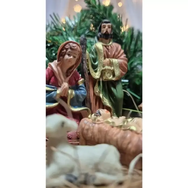 Ruhhy Kerststal Beeldjes Set – 10 Figuren voor Traditionele Kerstdecoratie