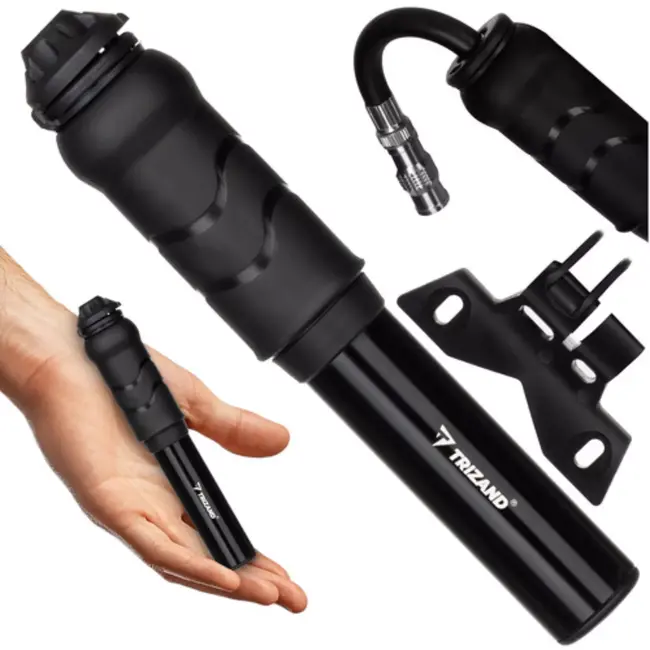 Trizand Compacte Aluminium Fietspomp met Framehouder – 7 Bar Druk