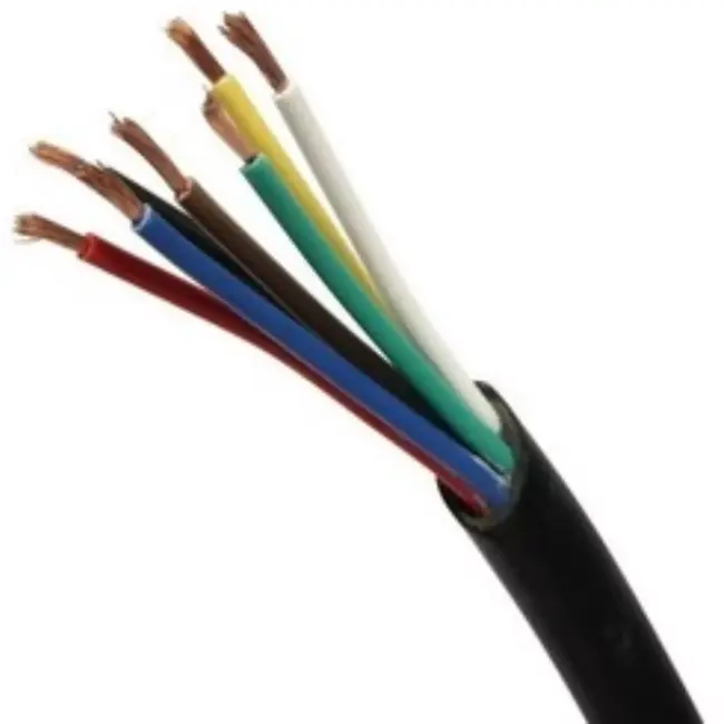 ProPlus 7-polige aanhangwagenkabel - 50 meter - 0,75 mm dikte - zwart