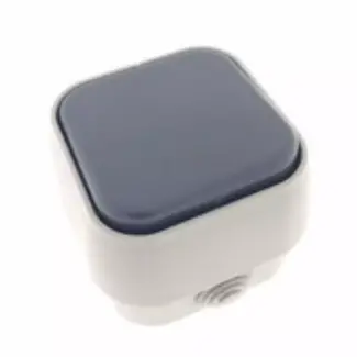 Benson Opbouw wandcontactdoos - IP54 - stof- en waterdicht - 10A - wit/antraciet