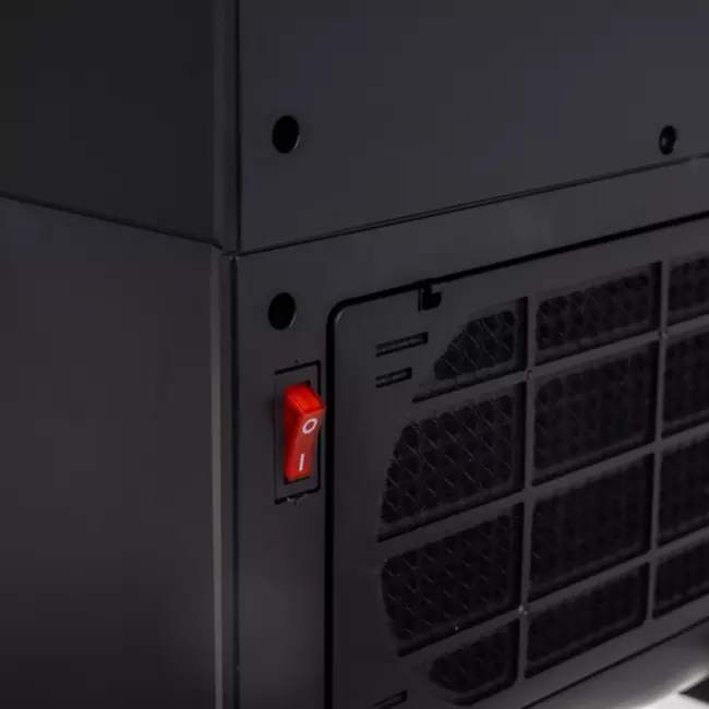 Kaminer Elektrische kachel 2000W met LED-vlameffect, keramische verwarming en afstandsbediening