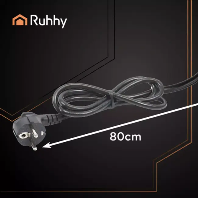 Ruhhy Melkopschuimer 400W zwart met 2 verwarmingsstanden, antiaanbaklaag en draaivoet