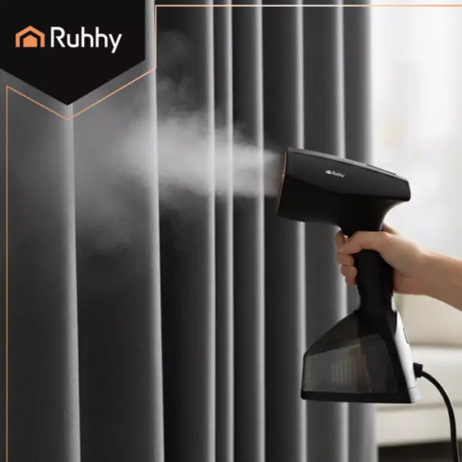 Ruhhy kledingstomer 2000W zwart met 3 stoomstanden, 360ml tank en automatische uitschakeling
