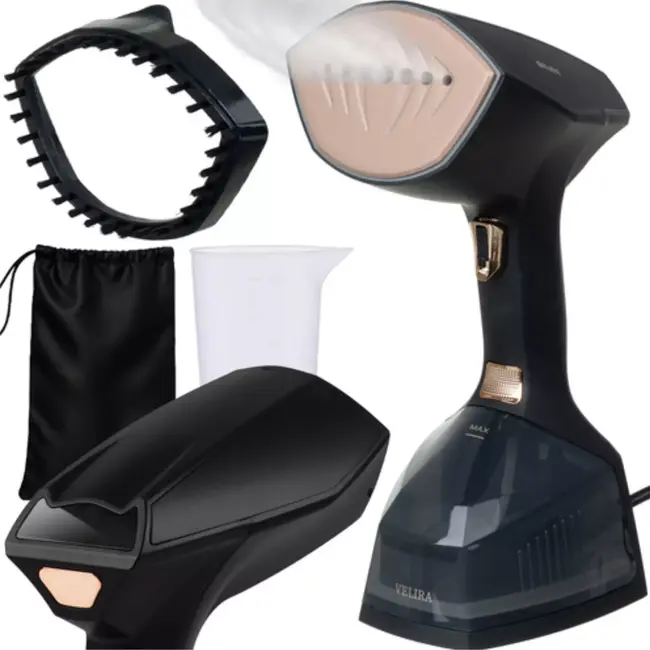 Ruhhy kledingstomer 2000W zwart met 3 stoomstanden, 360ml tank en automatische uitschakeling