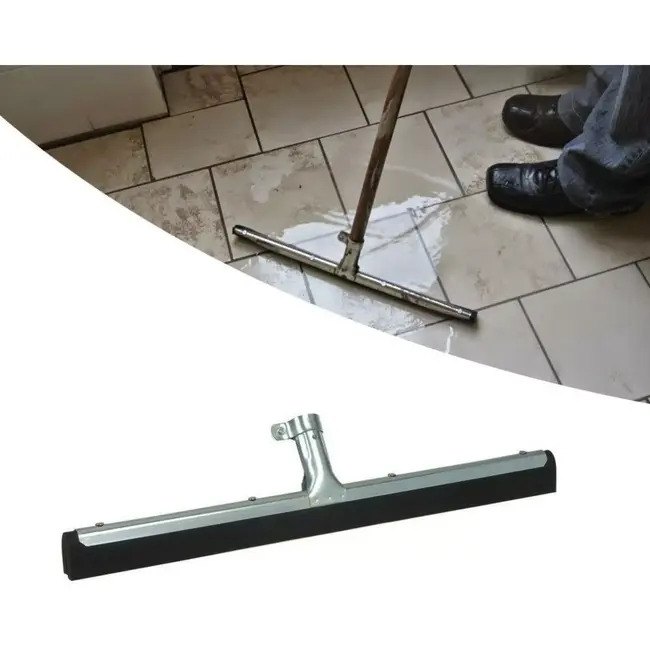 Benson Vloertrekker - Metaal met dubbel rubber - 75 cm - Zwart