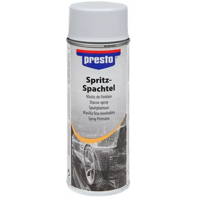 Presto Spuitplamuur - Grijs - Hoogvullend - Roestbescherming - 400 ml