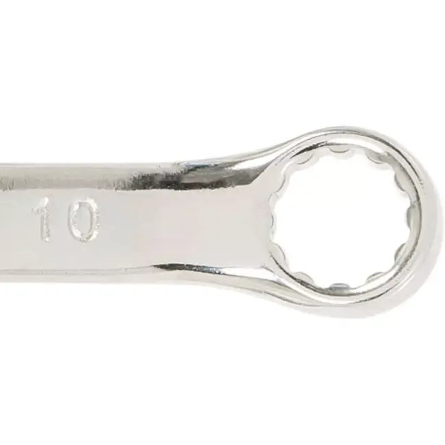 Silverline Steekringsleutel 10 mm - gehard chroom-vanadiumstaal - hoogglans chroom - aandraaien/losdraaien van moeren en bouten