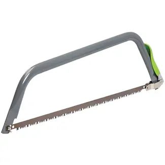 Silverline Beugelzaag - staal - inductiegehard blad en snelspanner - 60 cm - grijs - voor snoeien van takken en vers hout