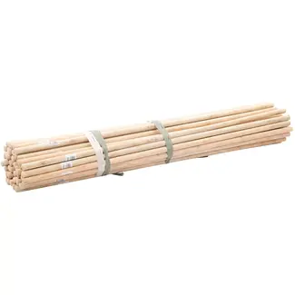 Silverline Houten bezemstelen - 122 cm - Ø 24 mm - 50 stuks - Heavy-Duty