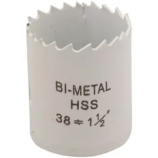 Gatenzaag bimetaal Ø 38 mm - geharde snelstaaltanden, variabele tandsteek - voor aluminium, staal, PVC en hout