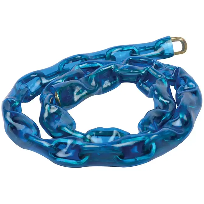 Silverline Veiligheidsketting - gehard staal - vierkante schakels - 150 cm - geel - met weerbestendige huls - voor fiets en poort