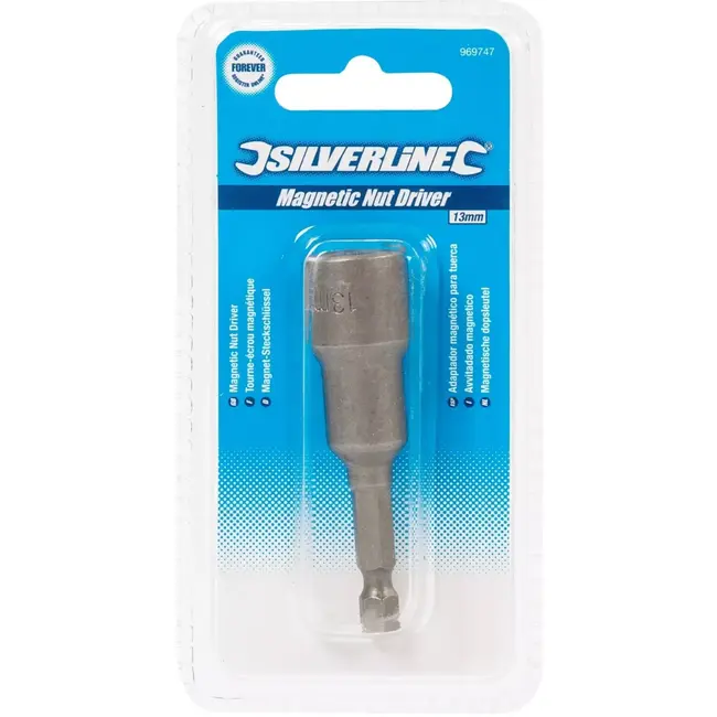 Silverline Magnetische dopsleutel - 13 mm - 65 mm - chroom vanadium staal - vaste grip