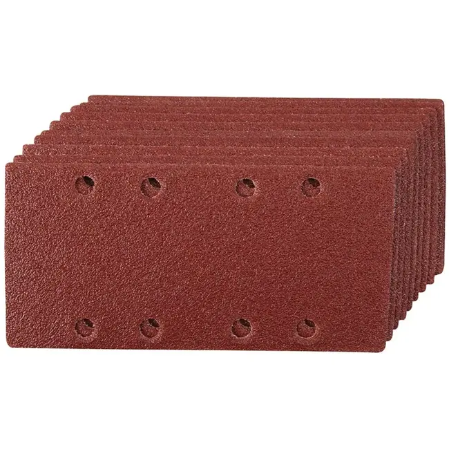 Silverline Geperforeerde schuurvellen - klittenband - korrel 80 - 93 x 185 mm - 10 stuks