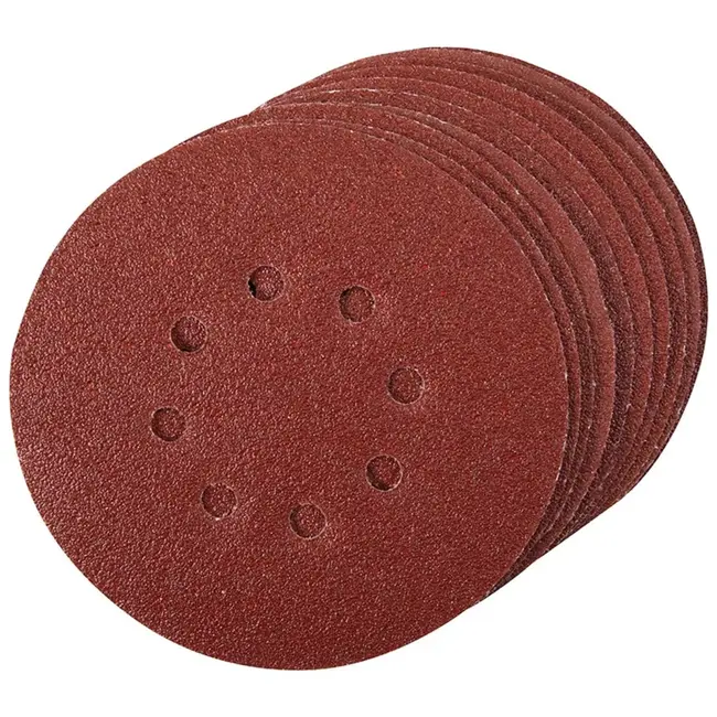 Silverline Geperforeerde klittenband schuurschijven - Ø 150 mm - korrel 80 - set van 10 stuks