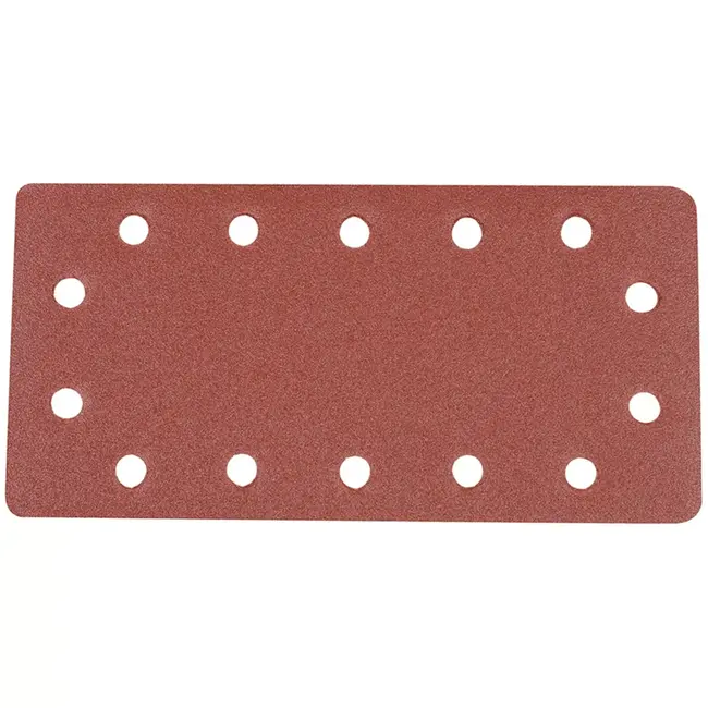 Silverline Schuurvellen klittenband aluminiumoxide geperforeerd 115 x 230 mm bruin - korrel 120 - 10 stuks - 1/2-vel schuurmachine