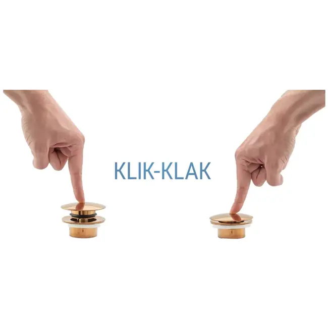 REA Universele wastafel clickwaste - glans goud - kindvriendelijk design