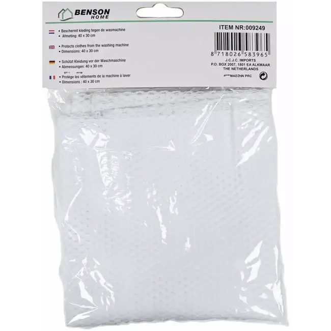 Benson Wasnet - Beschermend - 40 x 30 cm - 2 stuks - Wit - Polyester