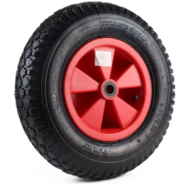 Benson Wiel + band combinatie - kogelgelagerd - kunststof velg - 20 mm asgat - 4.80/4.00-8