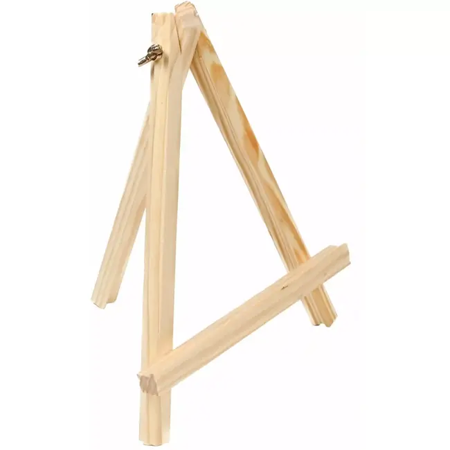 Benson Mini schildersezel - tafelmodel - vurenhout - driepoot - 24 x 16 cm