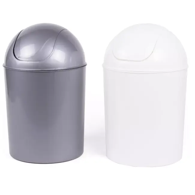 Benson Ronde prullenbak met deksel - 7 liter - duurzaam kunststof - stijlvol ontwerp