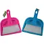 Benson Compacte stoffer en blik - kunststof - 21 cm - assorti kleuren - met ophangoog