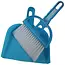 Benson Compacte stoffer en blik - kunststof - 21 cm - assorti kleuren - met ophangoog