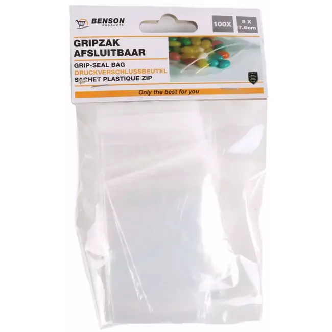 Benson Afsluitbare zakjes - 5 x 7.6 cm - 100 stuks - veelzijdig en stofvrij