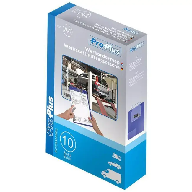 ProPlus Werkordermap - A4 - Inclusief draagkoord en sleutelvak - Blauw - 10 stuks