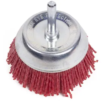 Benson Nylon komborstel - rond - 75 mm - schacht 6 mm - ideaal voor kleine vlakken en groeven