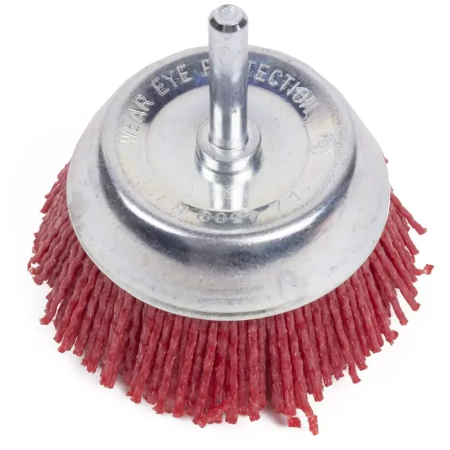 Benson Nylon komborstel - rond - 75 mm - schacht 6 mm - ideaal voor kleine vlakken en groeven