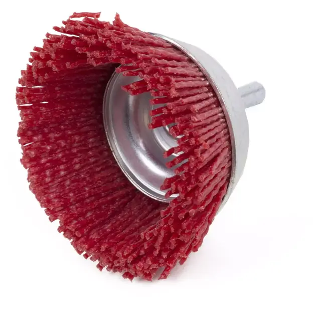 Benson Nylon komborstel - rond - 75 mm - schacht 6 mm - ideaal voor kleine vlakken en groeven