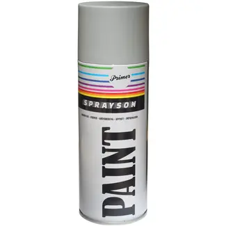 Sprayson Grijze primer spuitbus - hoge dek- en vulkracht - 400 ml - voor diverse ondergronden Sprayson Grijze primer spuitbus - hoge dek- en vulkracht - 400 ml - voor diverse ondergronden